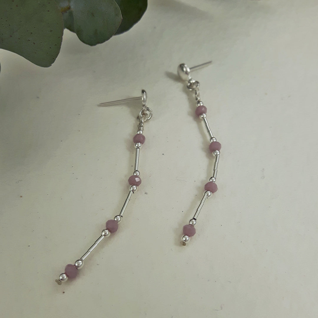 Amy Chalcedony Rose Earrings