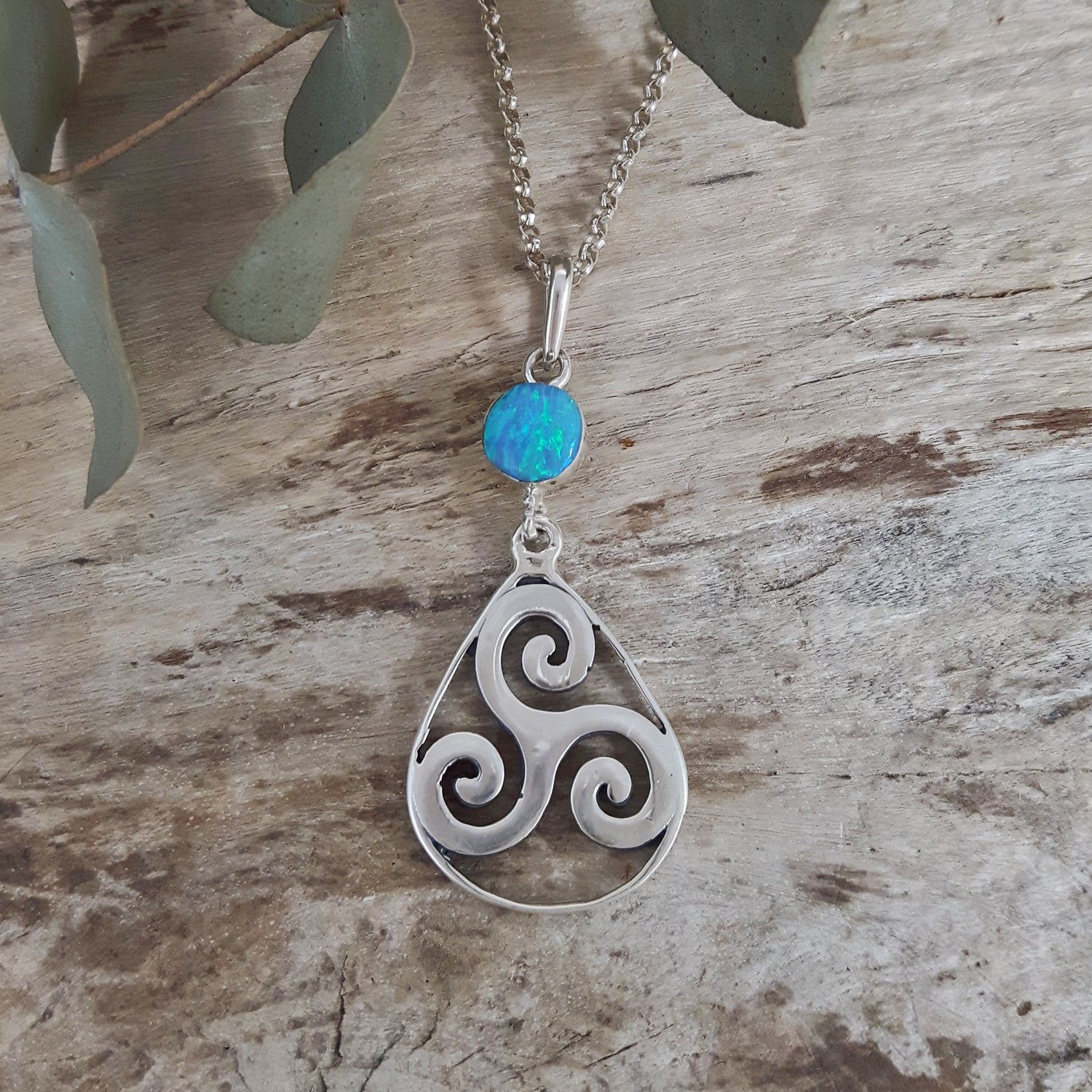 SAMPLE Flinder Celtic Turquoise Pendant