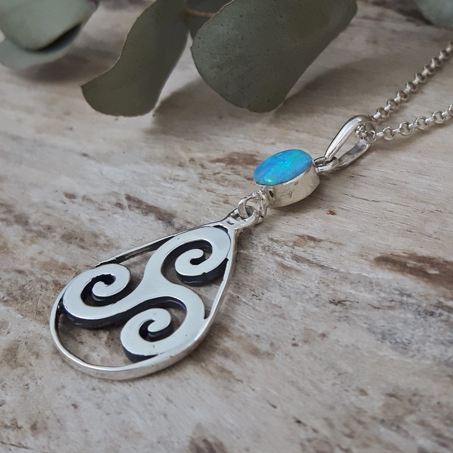 SAMPLE Flinder Celtic Turquoise Pendant