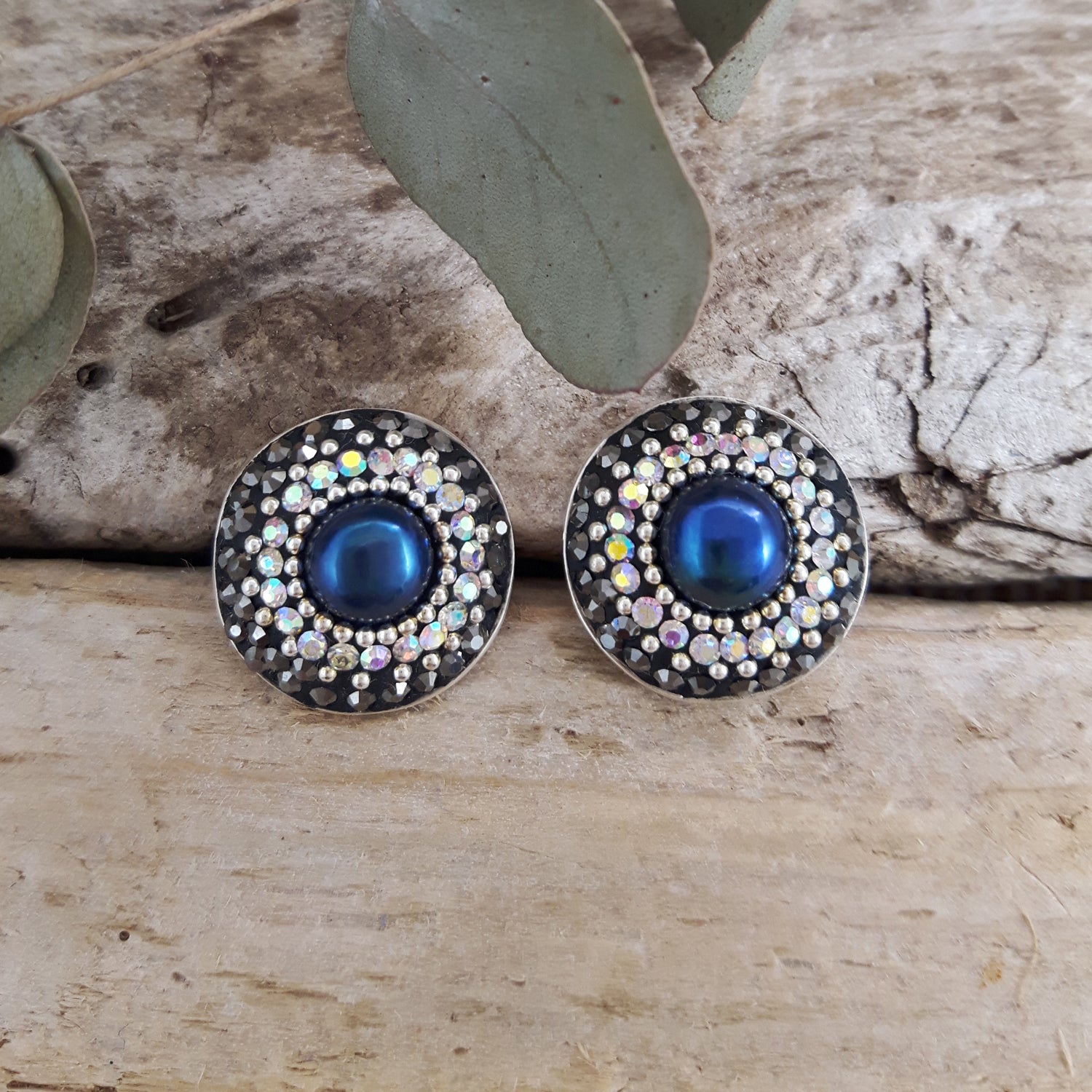 SAMPLE Allegra Iridescent Pearl Stud Earrings