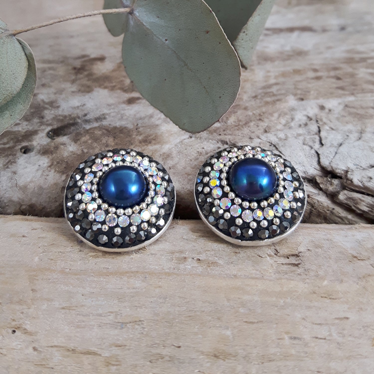 SAMPLE Allegra Iridescent Pearl Stud Earrings