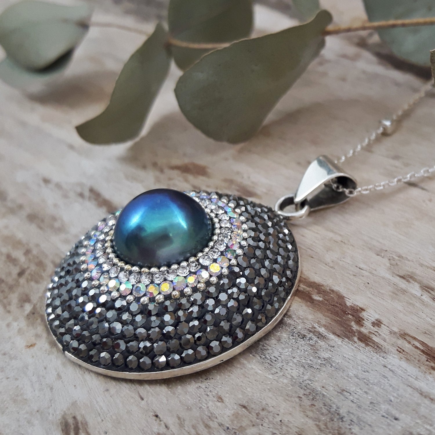 SAMPLE Allegra Iridescent Pearl Pendant