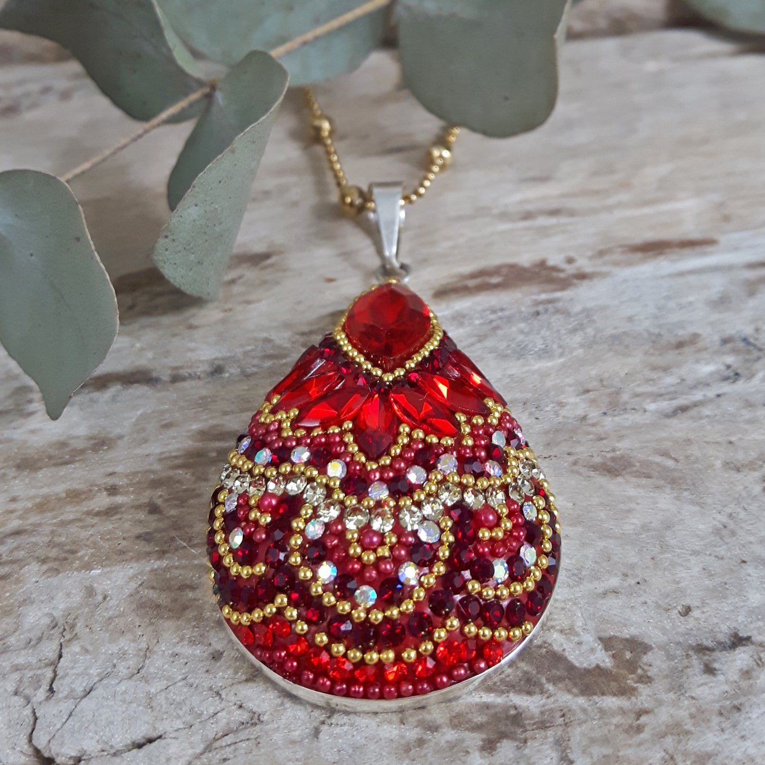 Allegra Red Pendant