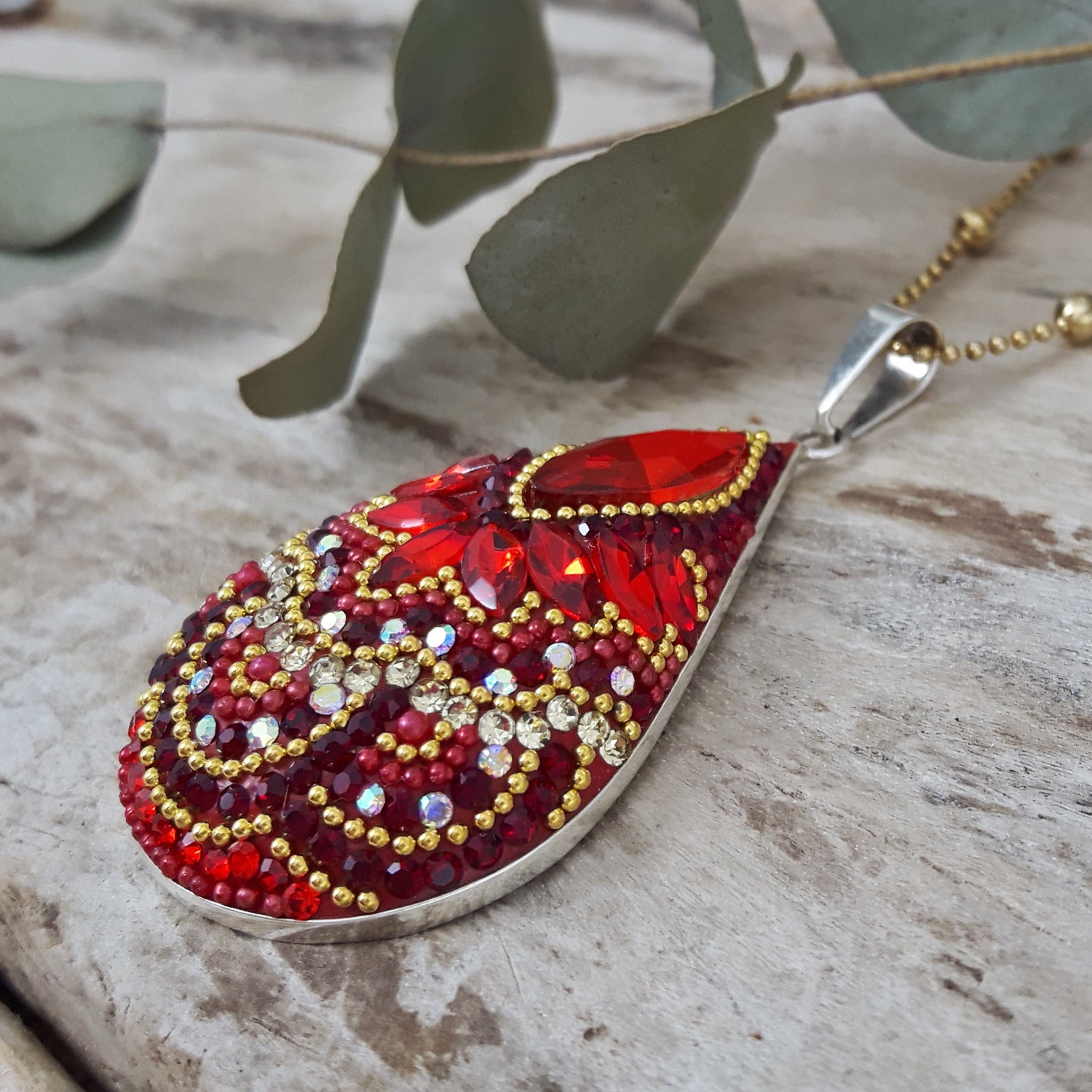 Allegra Red Pendant