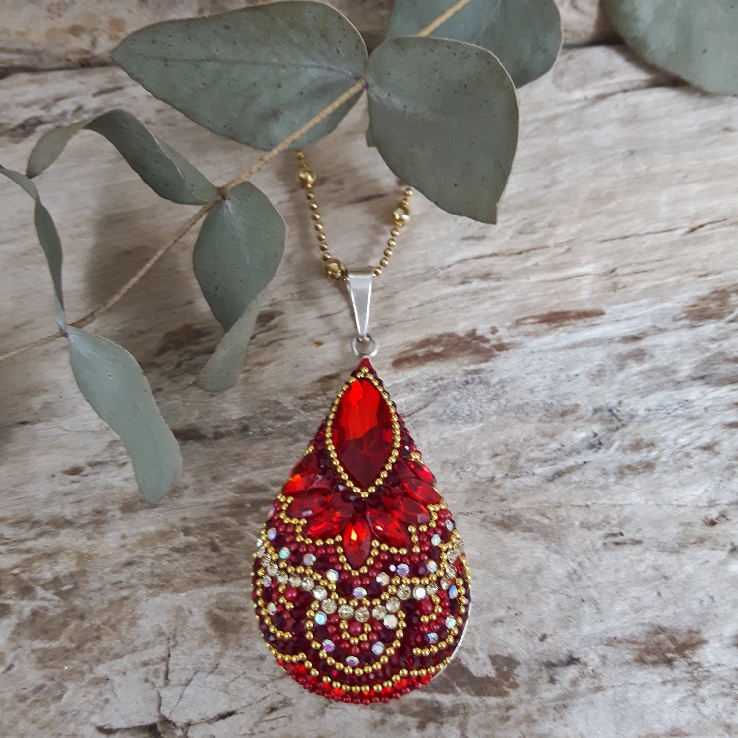 Allegra Red Pendant