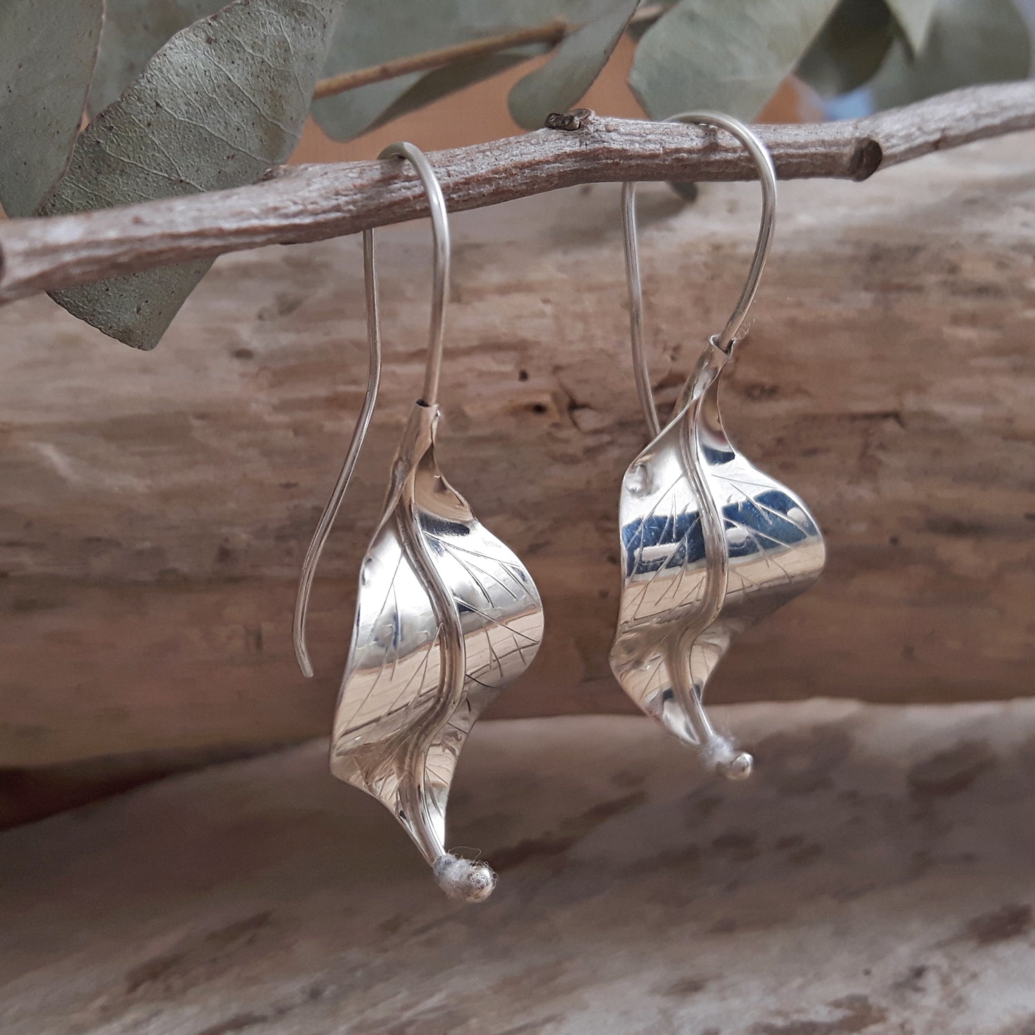 SAMPLE Calla Leaf Drop Earrings