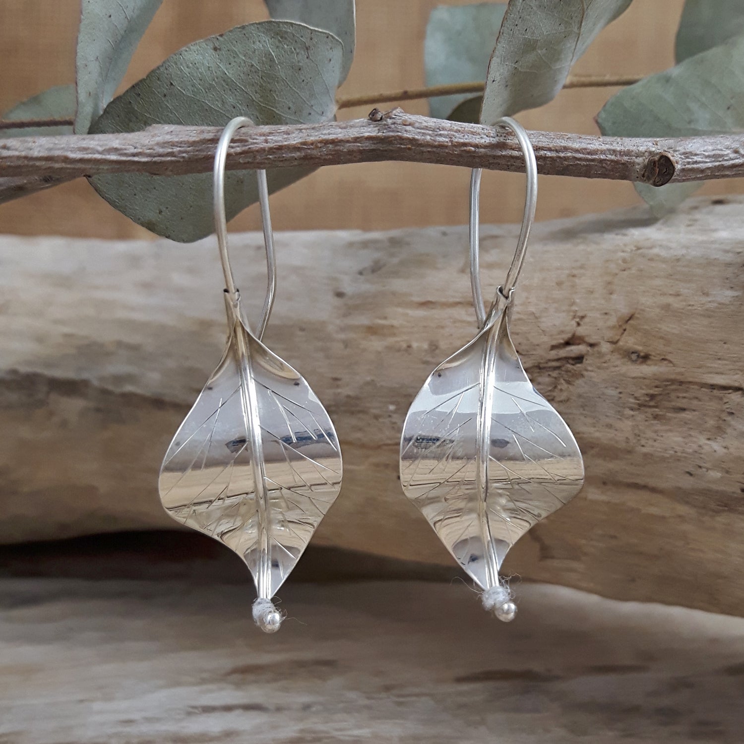 SAMPLE Calla Leaf Drop Earrings