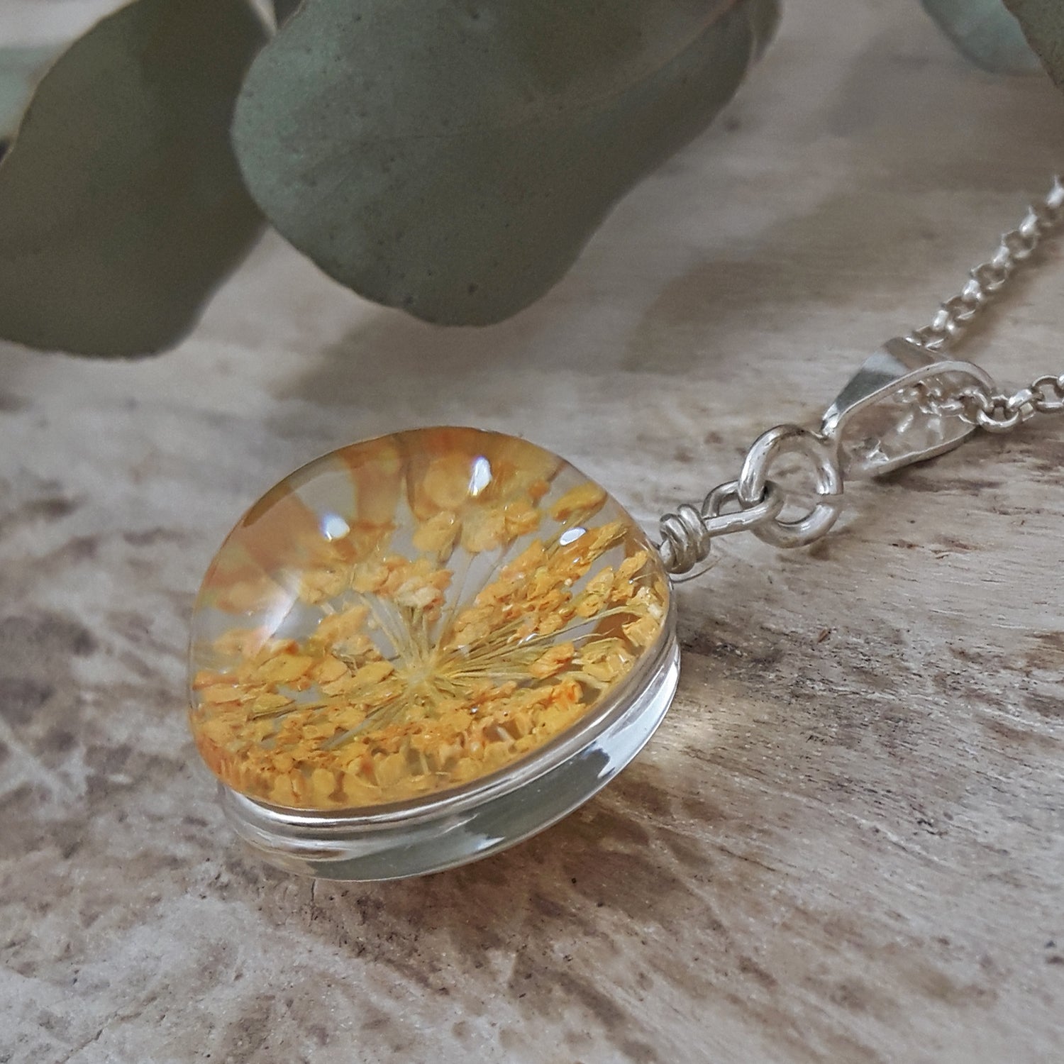 SAMPLE Flores Orange Allium Pendant