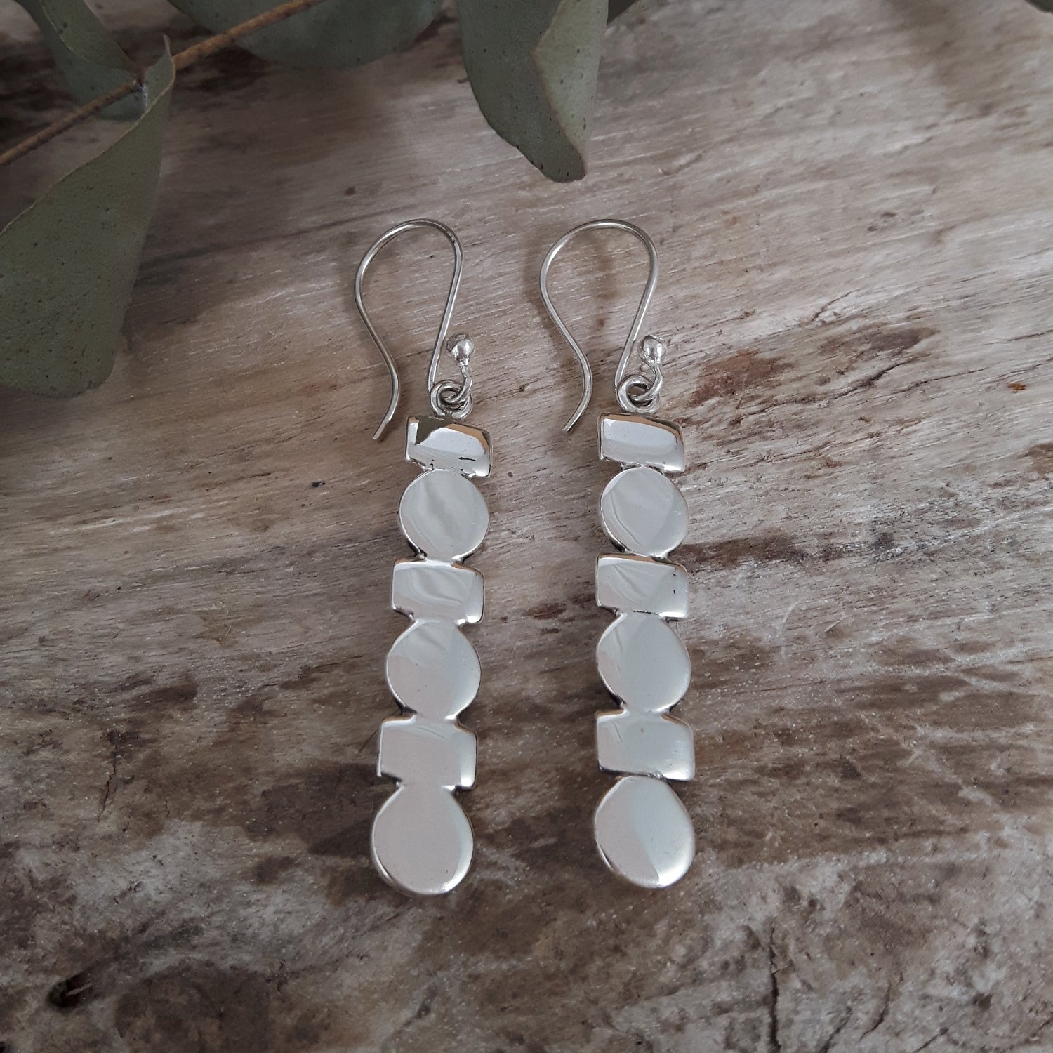 SAMPLE Pebble Silver Drop Earrings