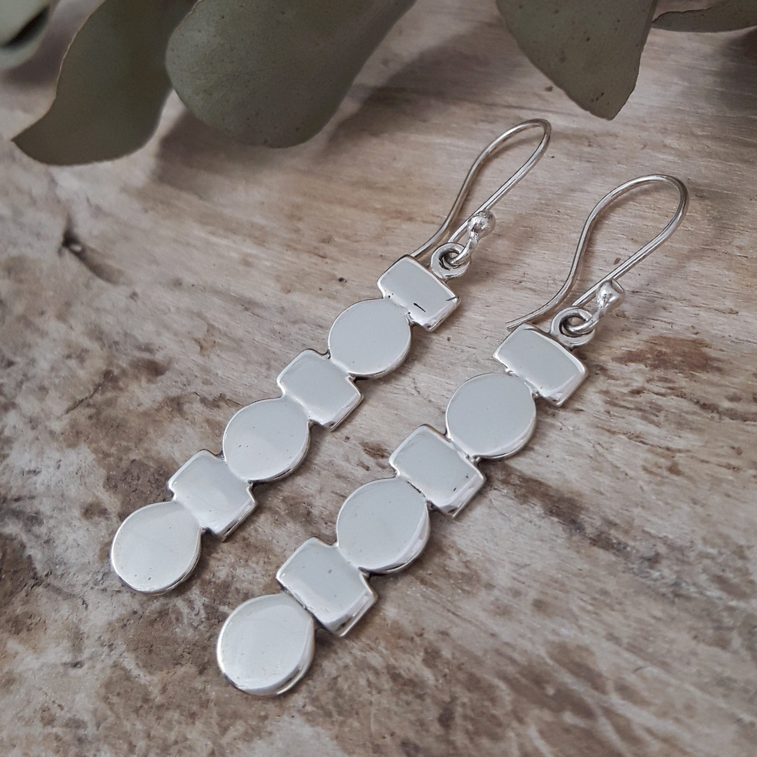 SAMPLE Pebble Silver Drop Earrings