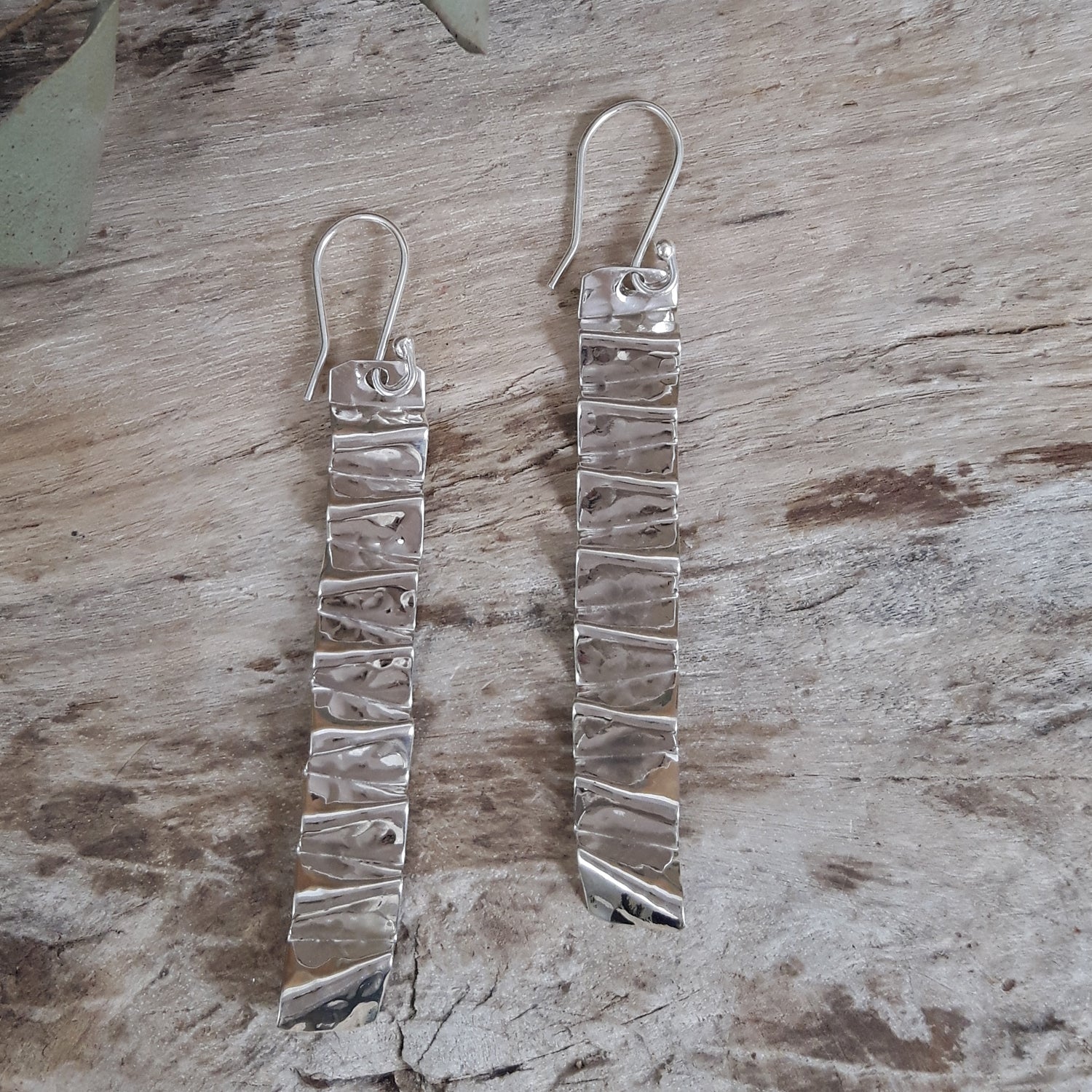 SAMPLE Silver Wave Drop Earrings