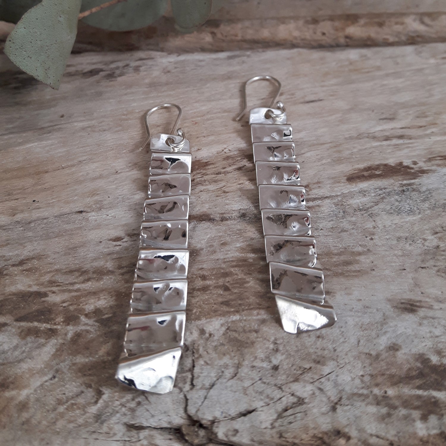 SAMPLE Silver Wave Drop Earrings