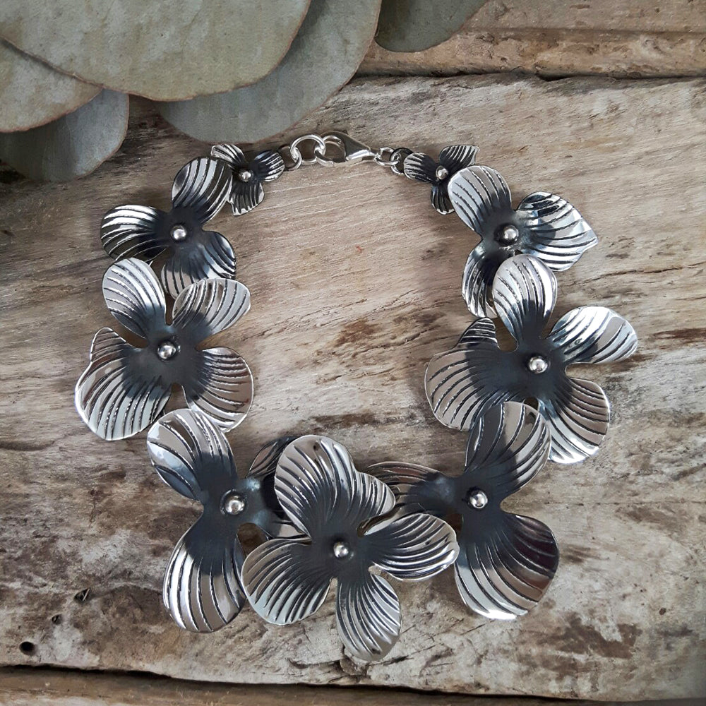 Viola Large Oxidised Bracelet