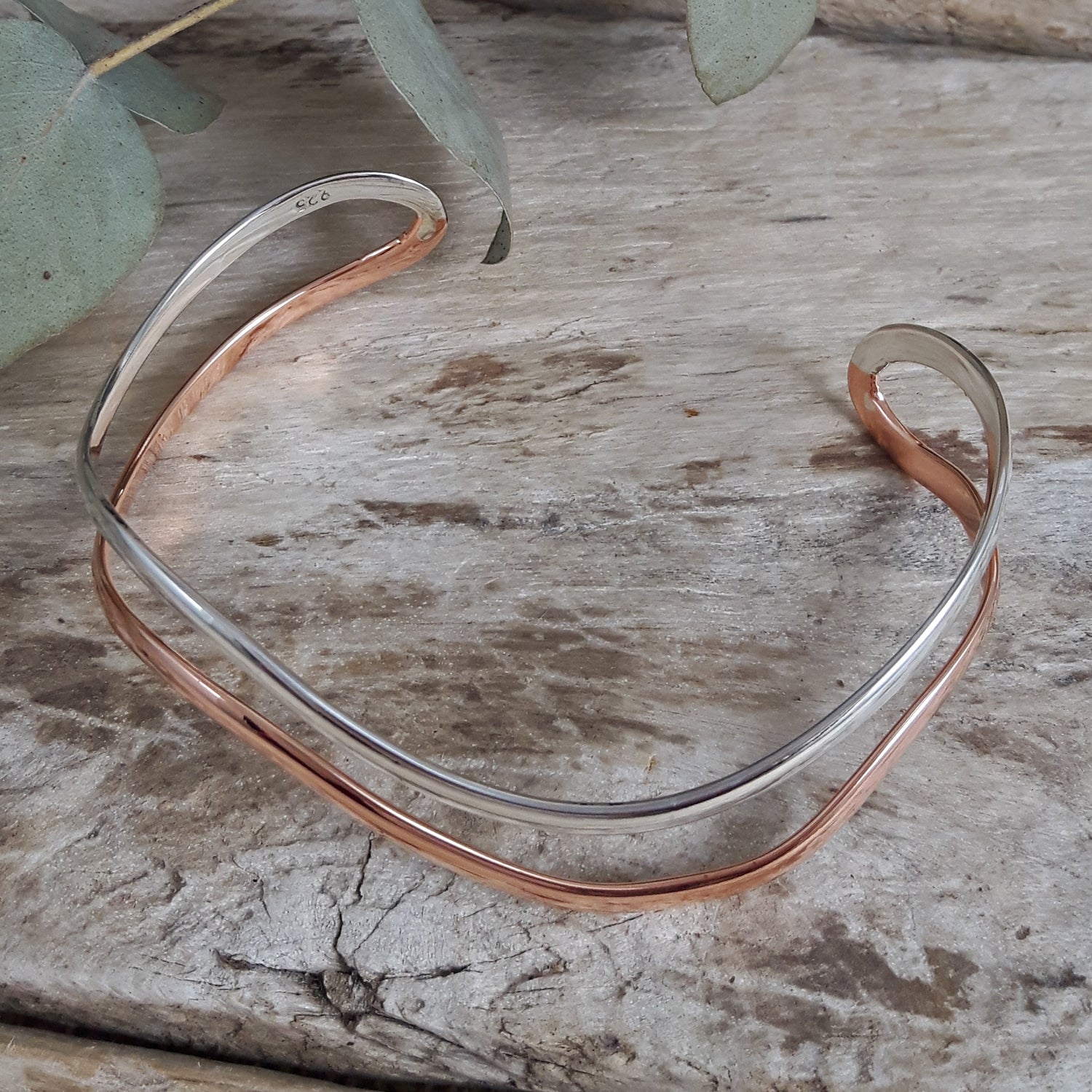 Wave Silver/Copper Cuff