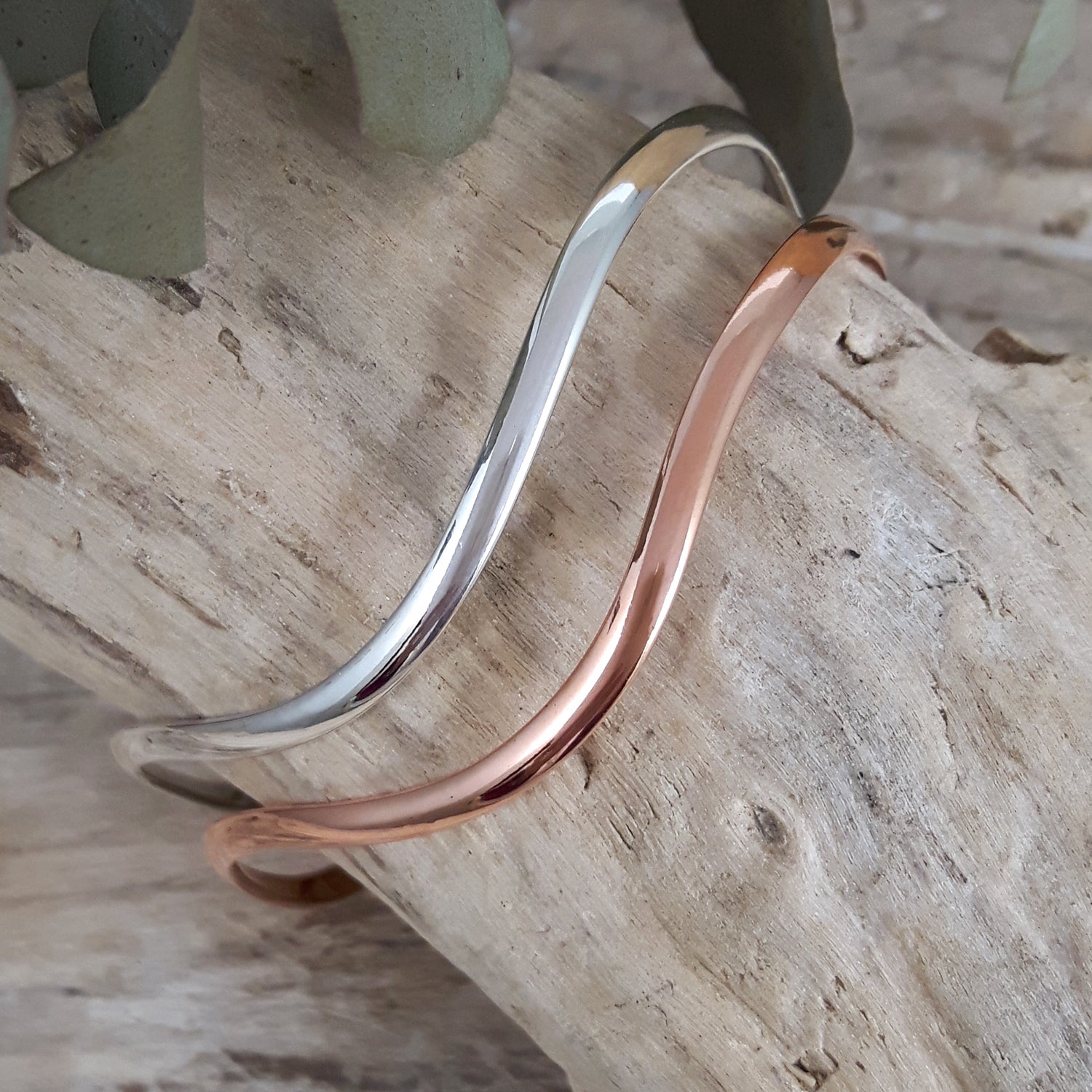 Wave Silver/Copper Cuff