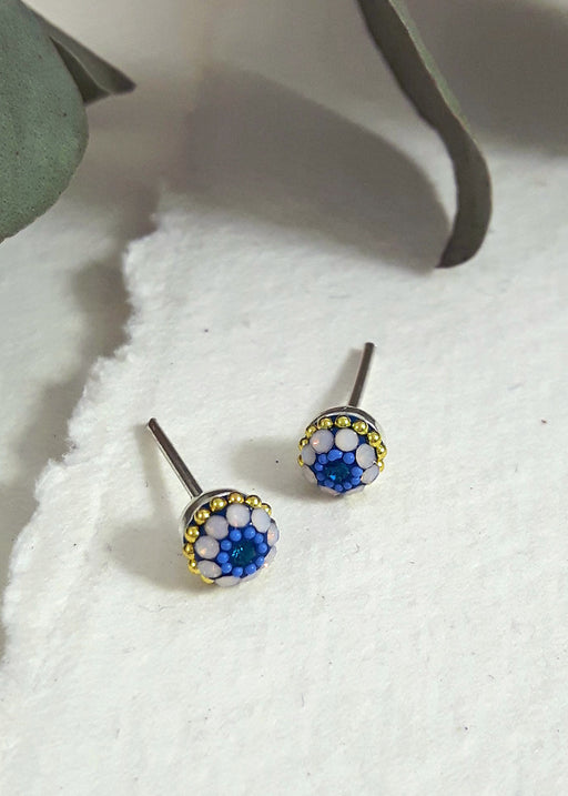 Allegra Amalfi Blue Tiny Stud Earrings