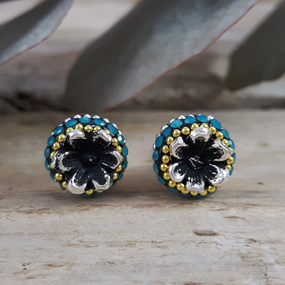 Allegra Catrina Rainbow Stud Earrings