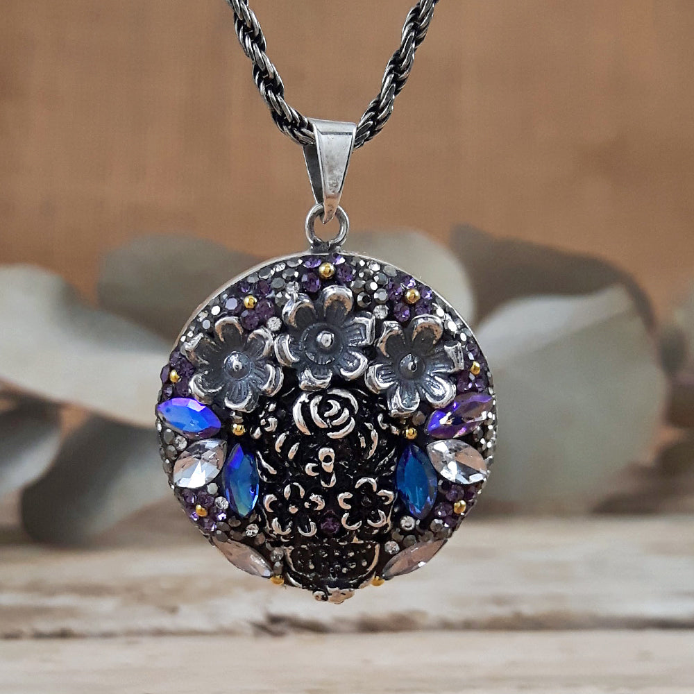 Allegra Catrina Small Lilac Disc Pendant