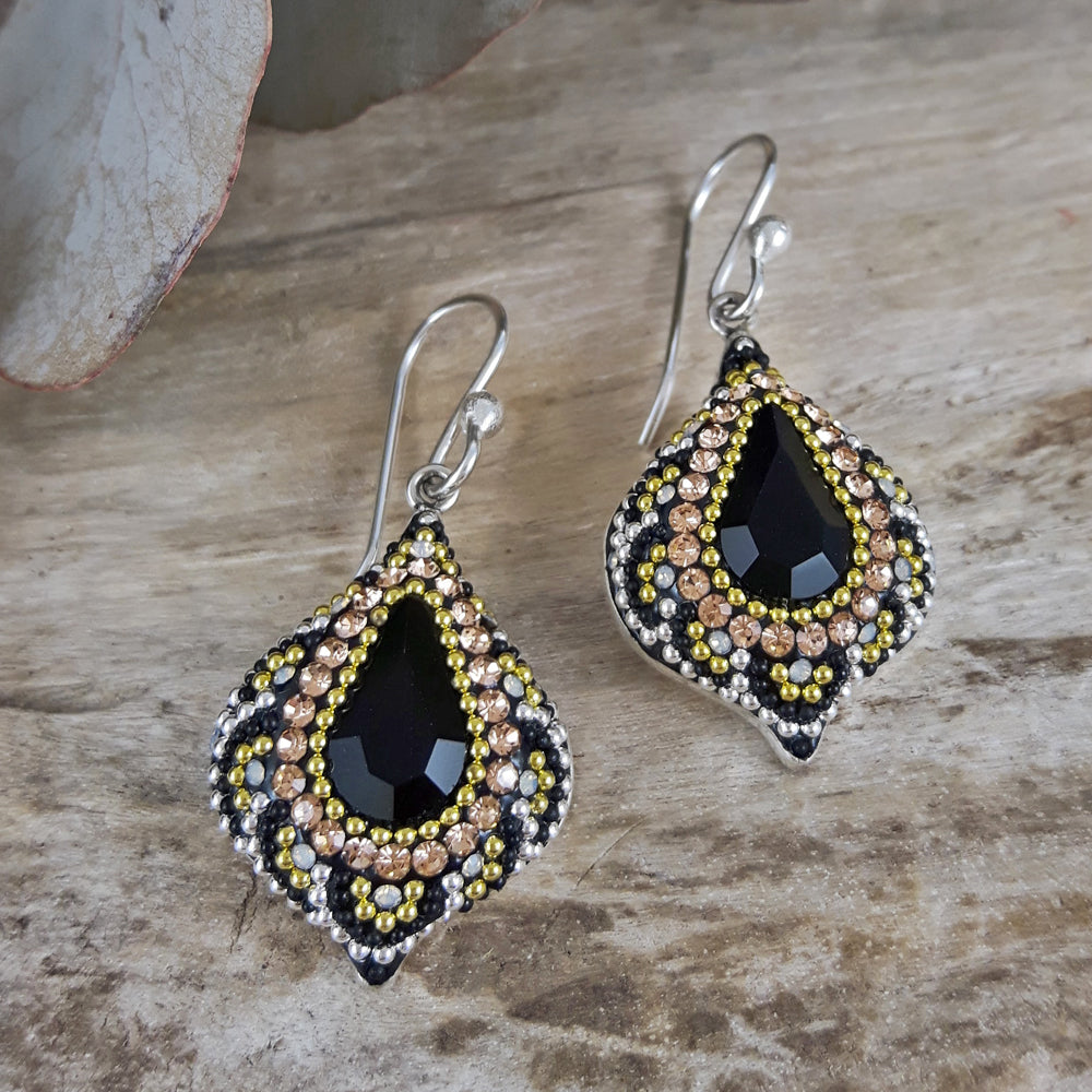 Allegra Onyx Elegance Earrings