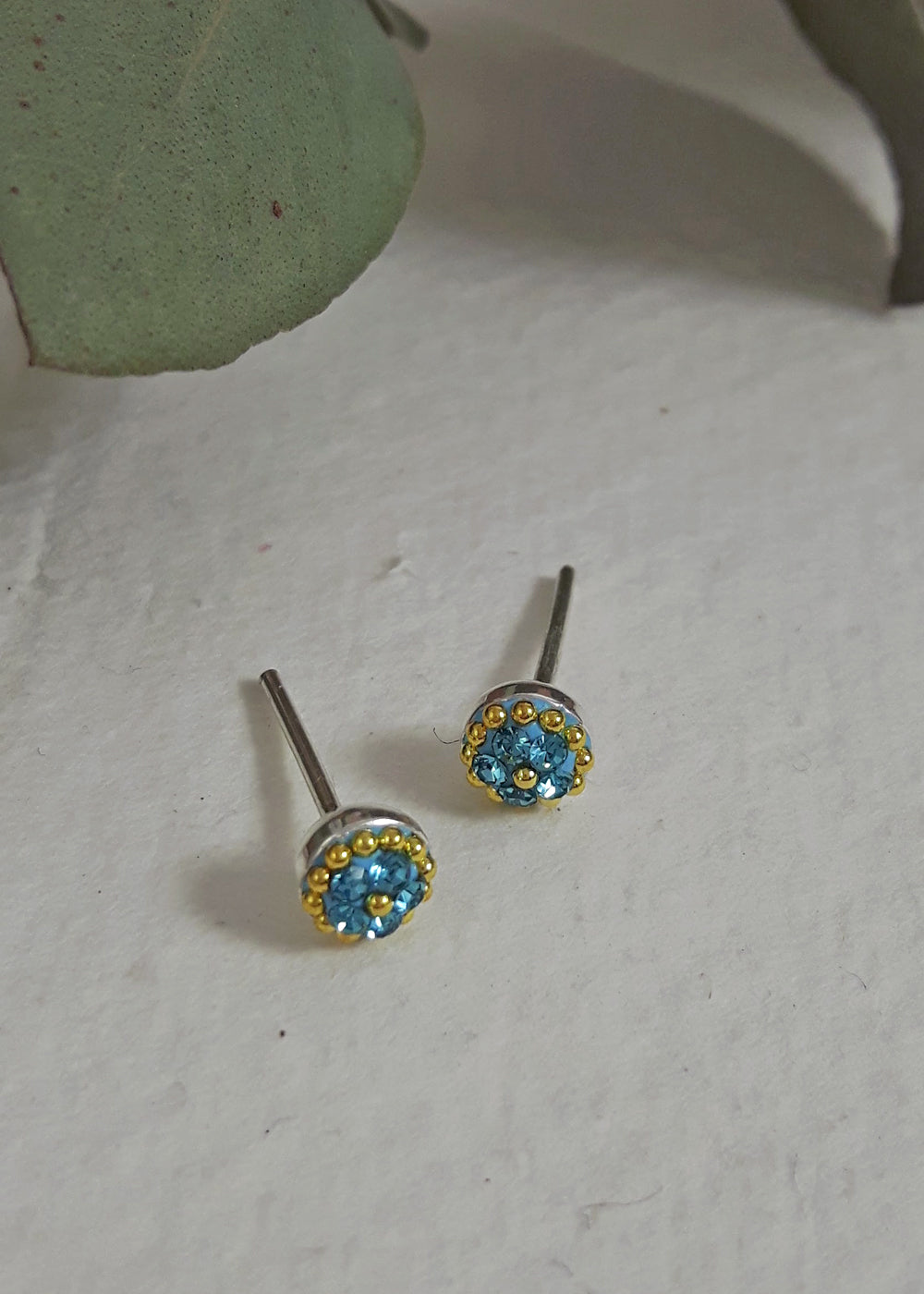 Allegra Tiny Aquamarine Stud Earrings