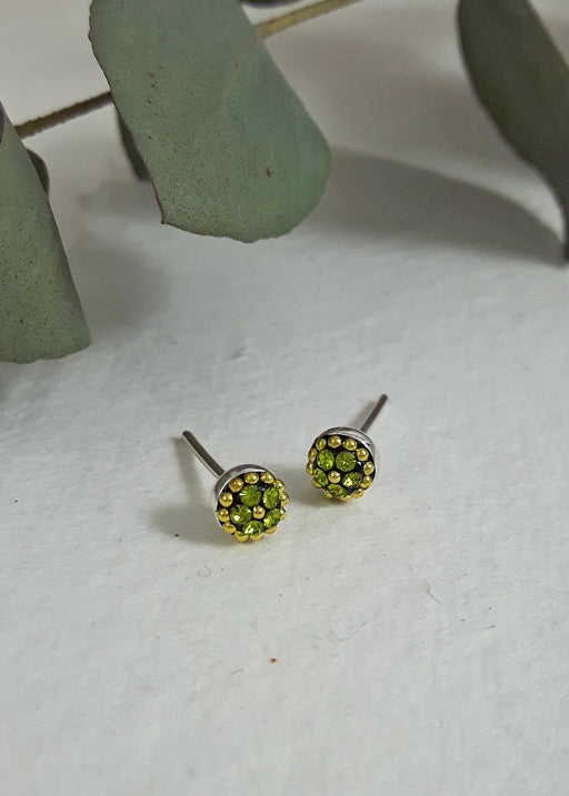 Allegra Tiny Olive Stud Earrings