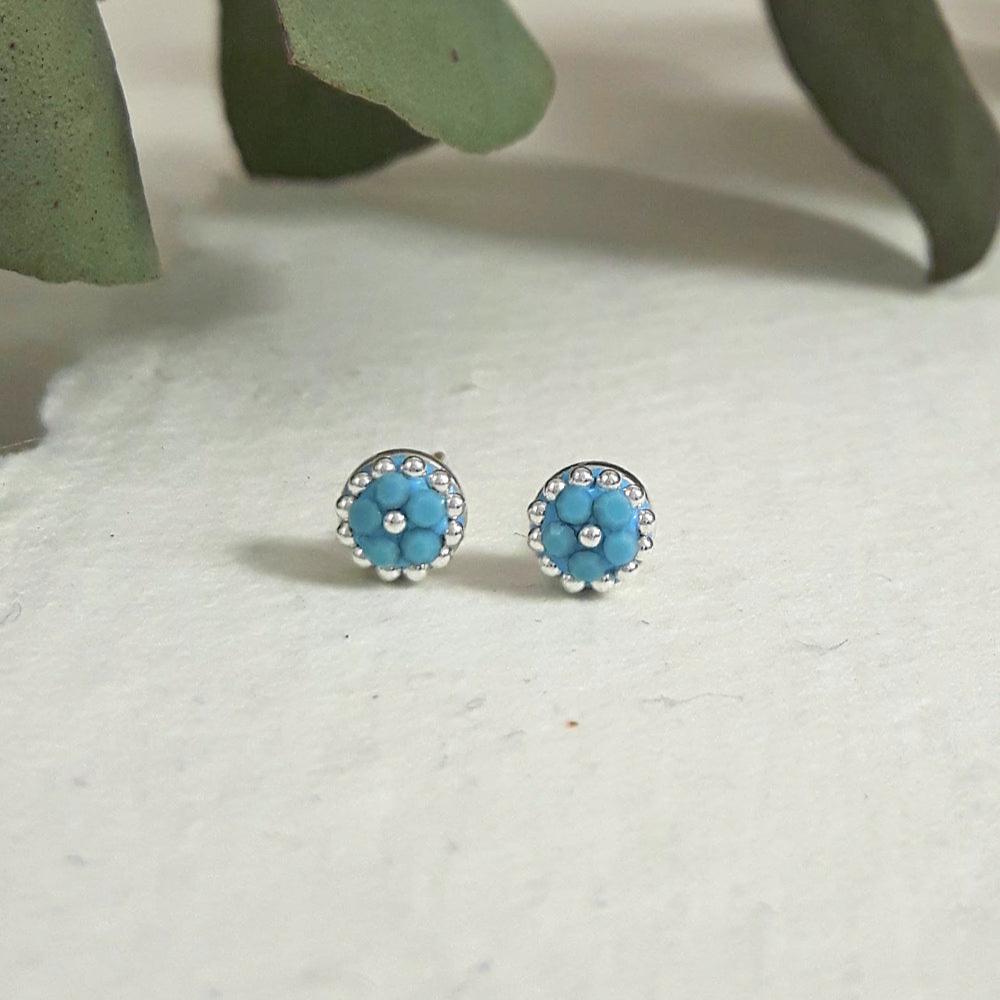 Allegra Turquoise Tiny Stud Earrings