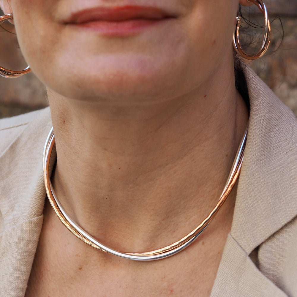 Duo Arista Copper/Silver Choker