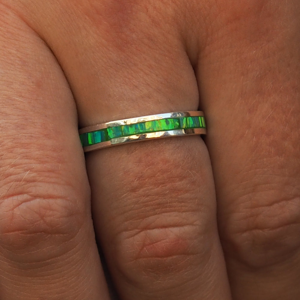 Flinder Green Opal Ring