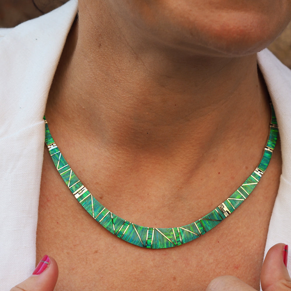 Flinder Nouveau Green Necklace