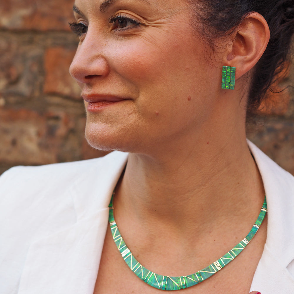 Flinder Nouveau Green Necklace