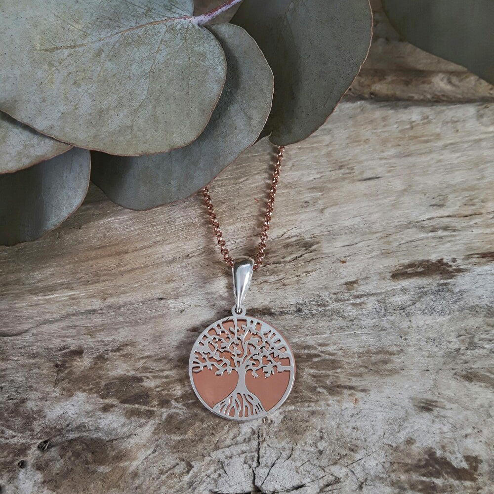 Celtic Tree Of Life Silver/Copper Pendant