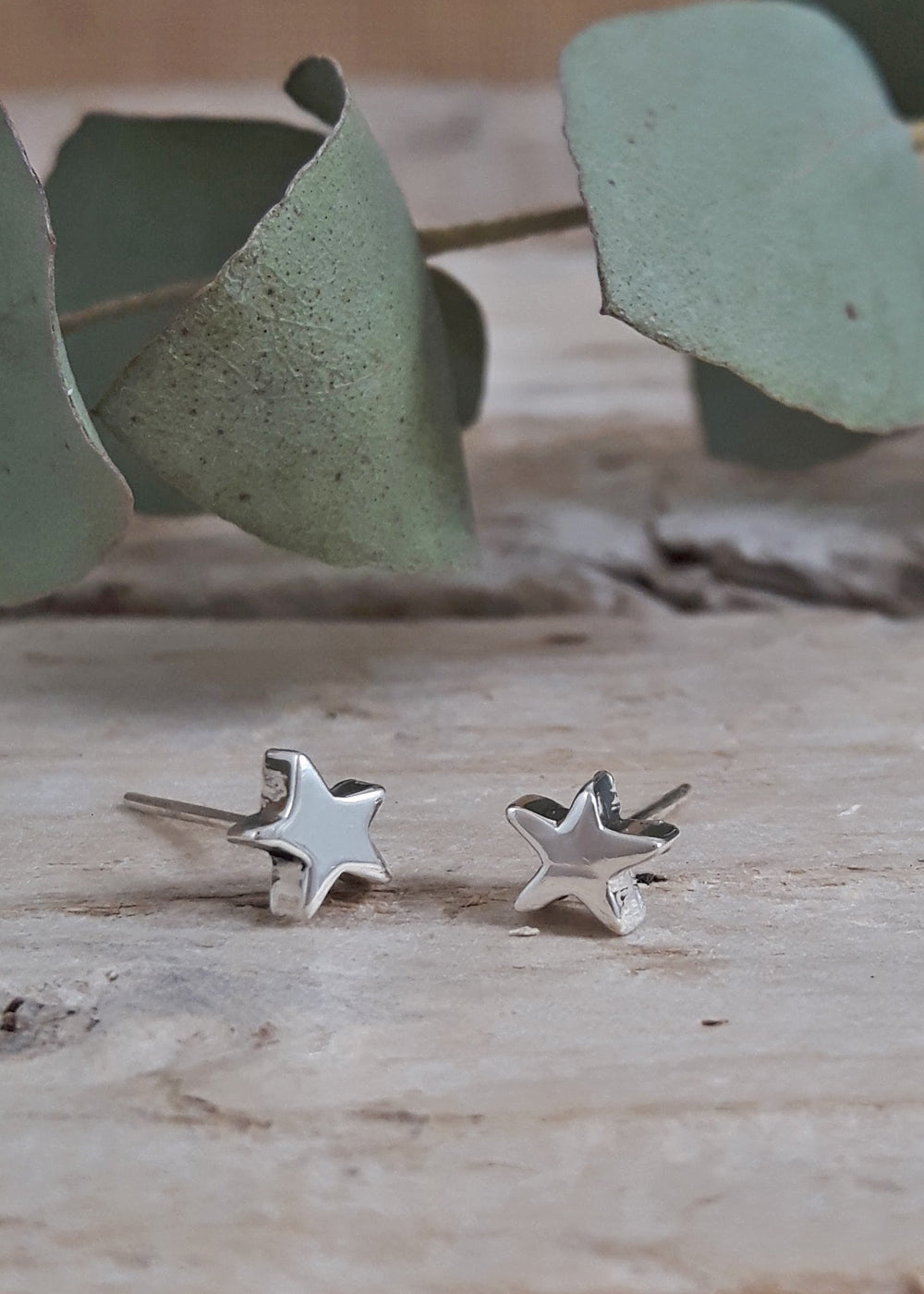 Dainty Star Polished Stud Earrings