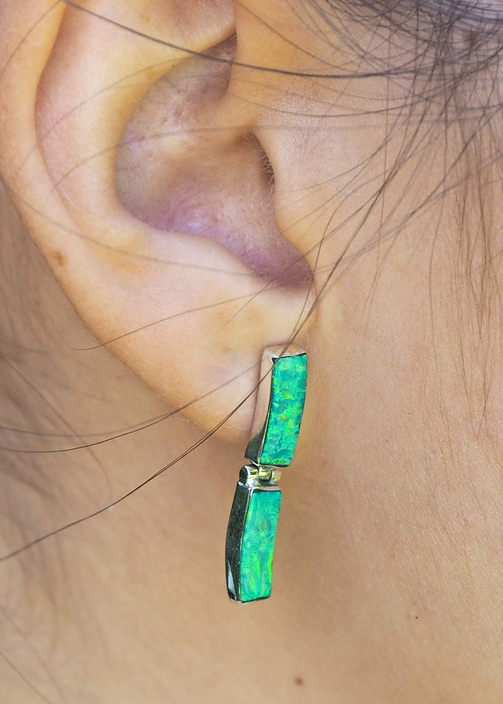 Flinder Green Drift Stud Earrings