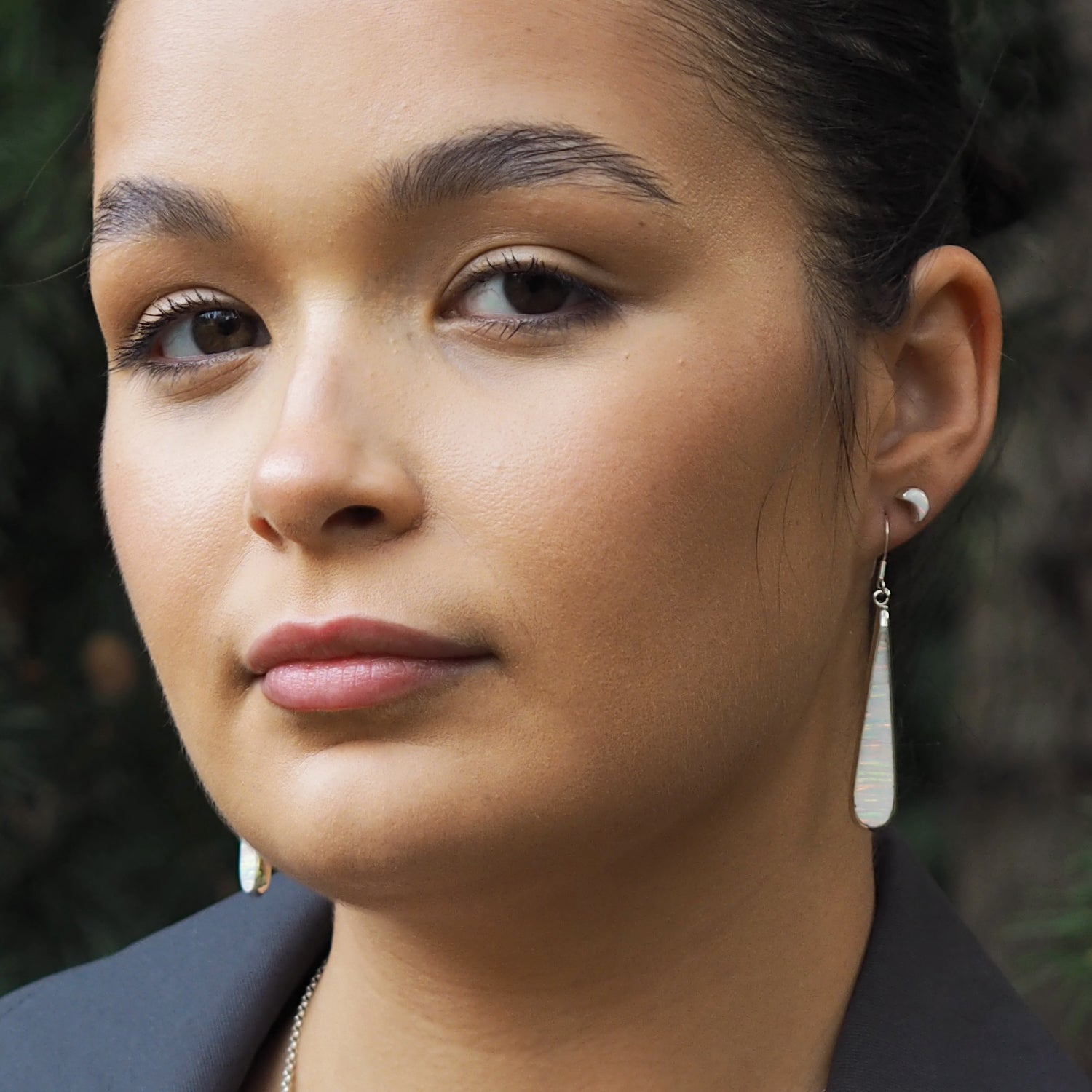 Flinder White Long Drop Earrings