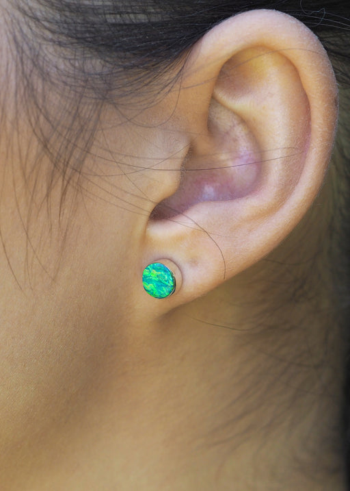 Flinder Green Dotty Stud Earrings