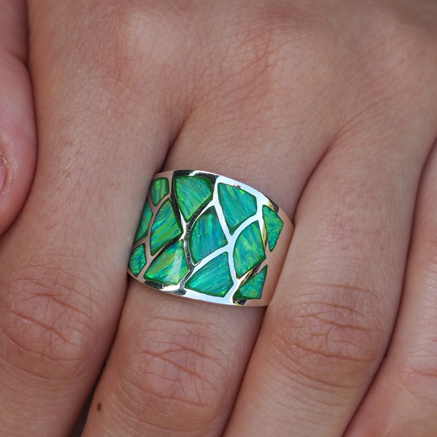 Flinder Guinevere Green Ring