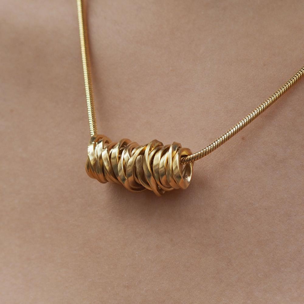 Lattice Gold Pendant