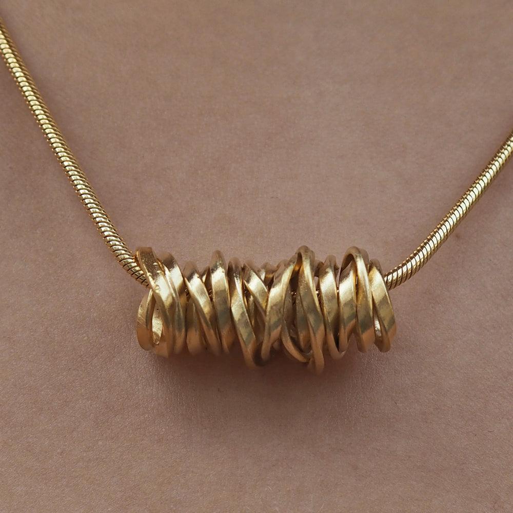 Lattice Gold Pendant