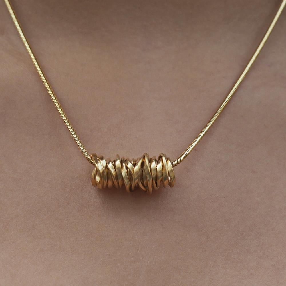 Lattice Gold Pendant