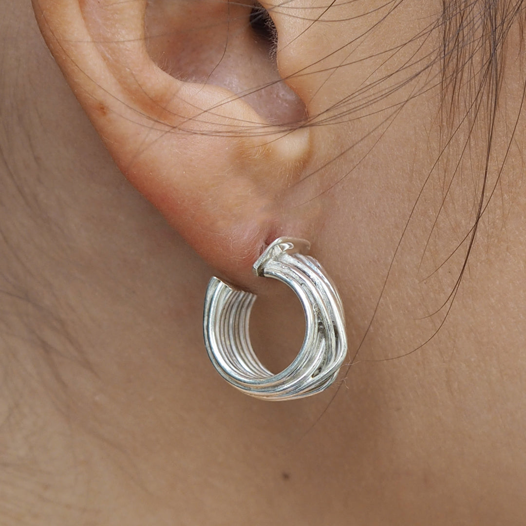 Lattice Hoop Earrings