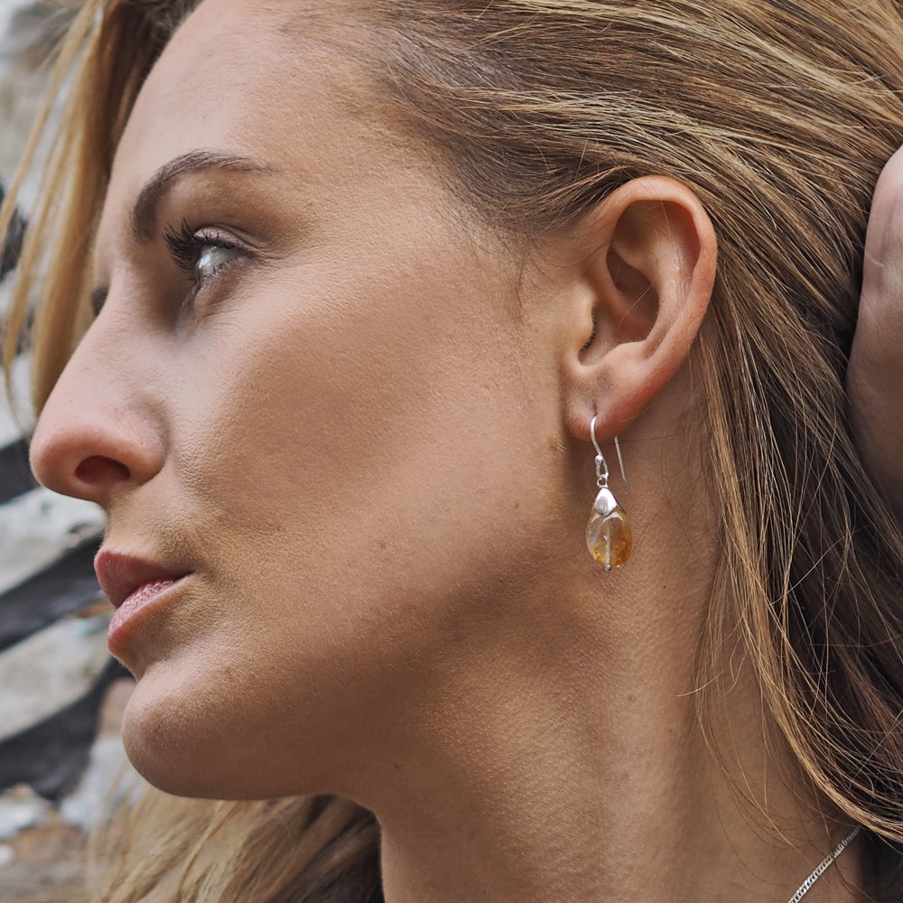 Lilith Citrine Drop Earrings