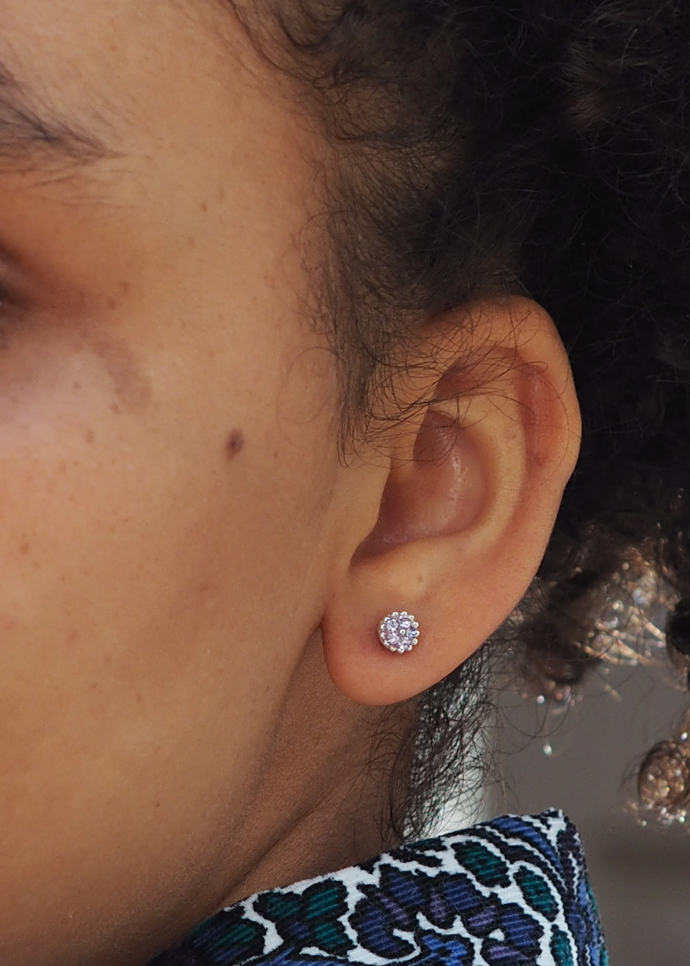 Allegra Tanzanite Tiny Stud Earrings