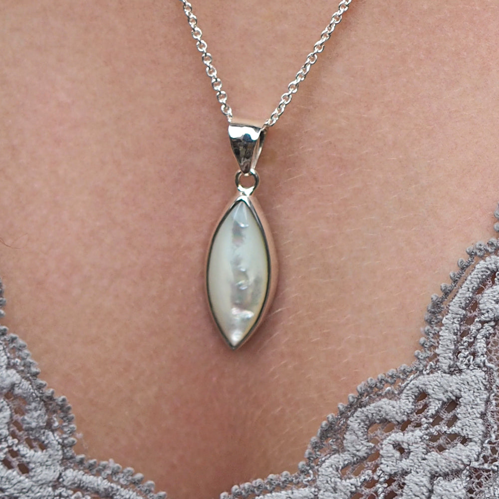 Audrey Marquise Mother Of Pearl Pendant