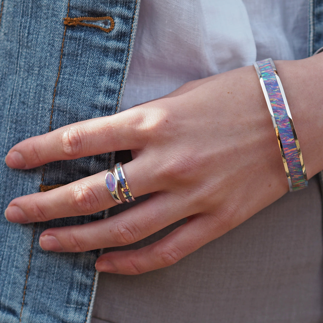 Flinder Lavender Wide Bangle