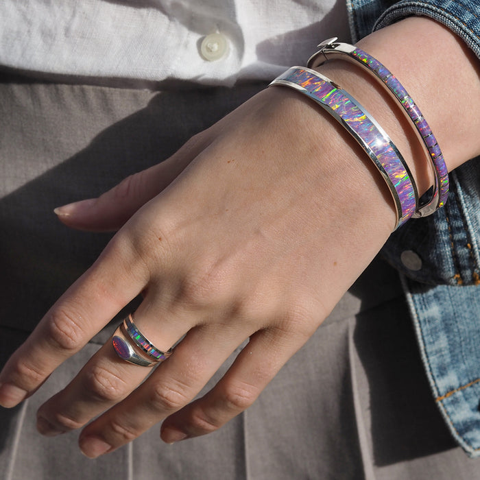 Flinder Lavender Wide Bangle