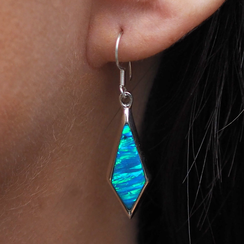 Flinder Turquoise Long Kite Drop Earrings