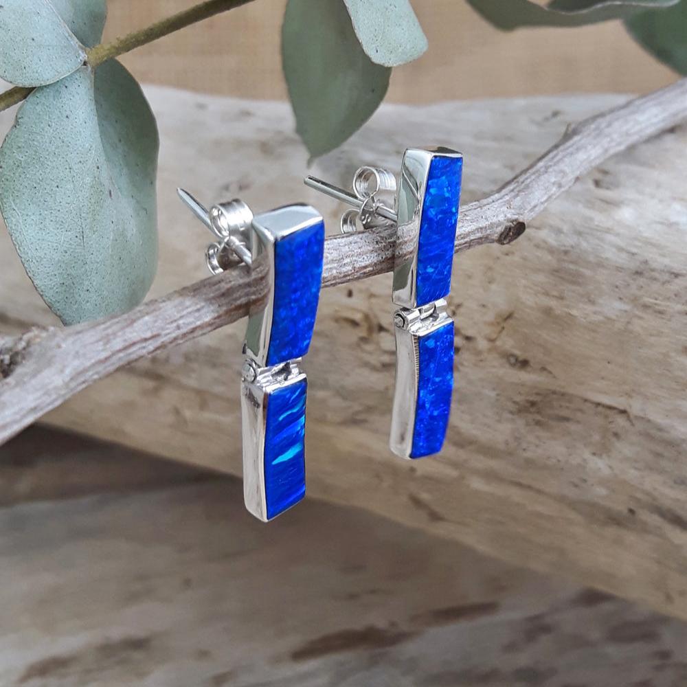 Flinder Blue Drift Stud Earrings