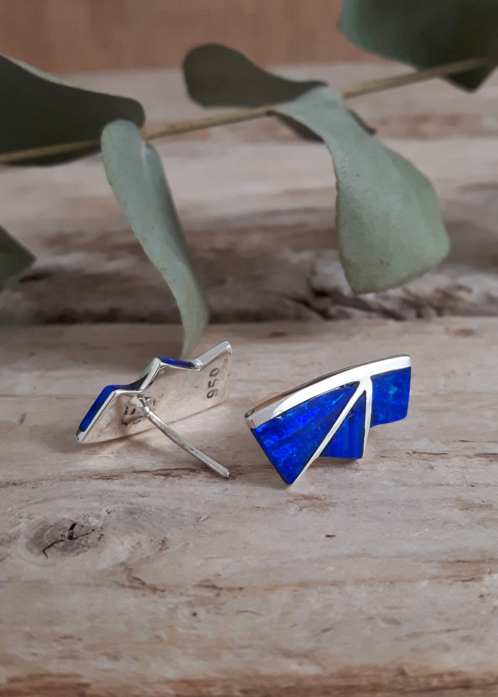 Flinder Guinevere Blue Stud Earrings