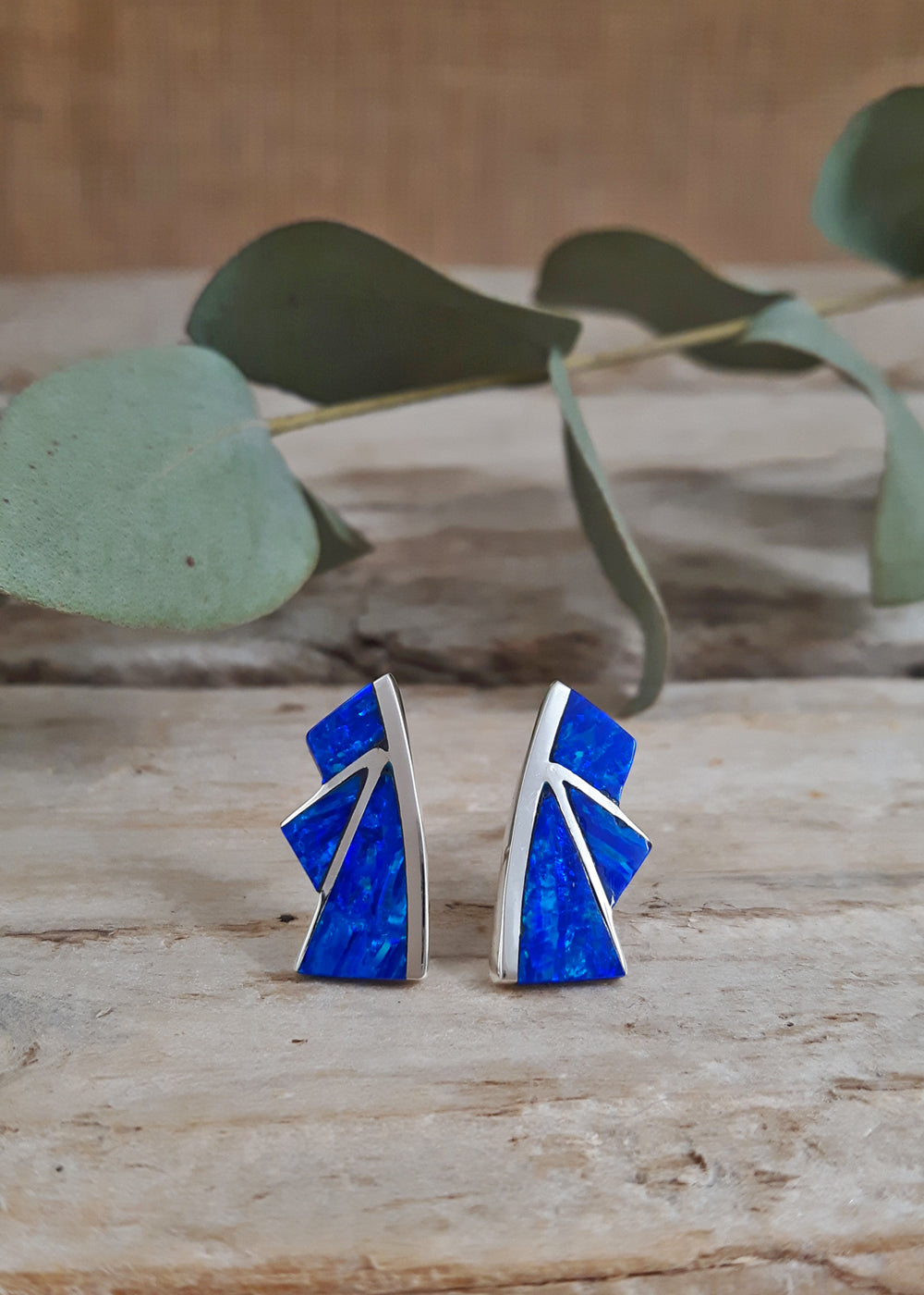 Flinder Guinevere Blue Stud Earrings