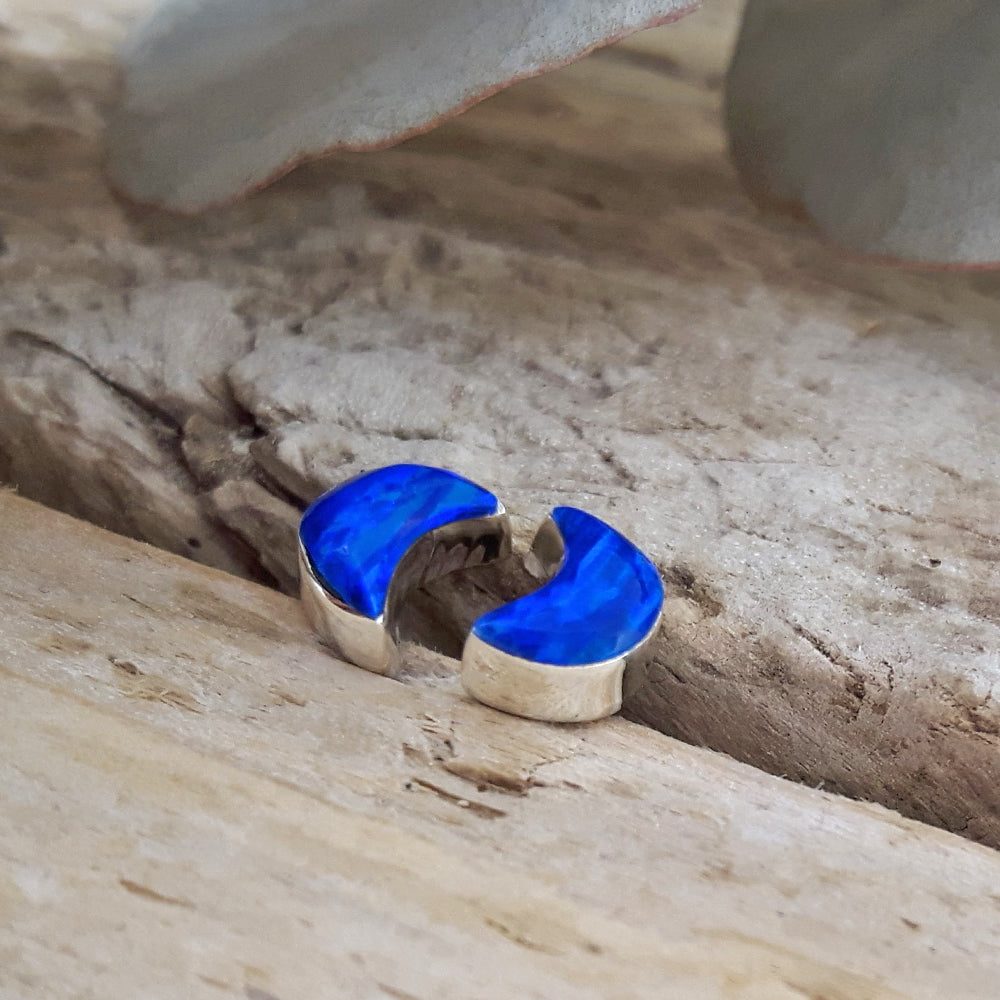 Flinder Blue Moon Stud Earrings